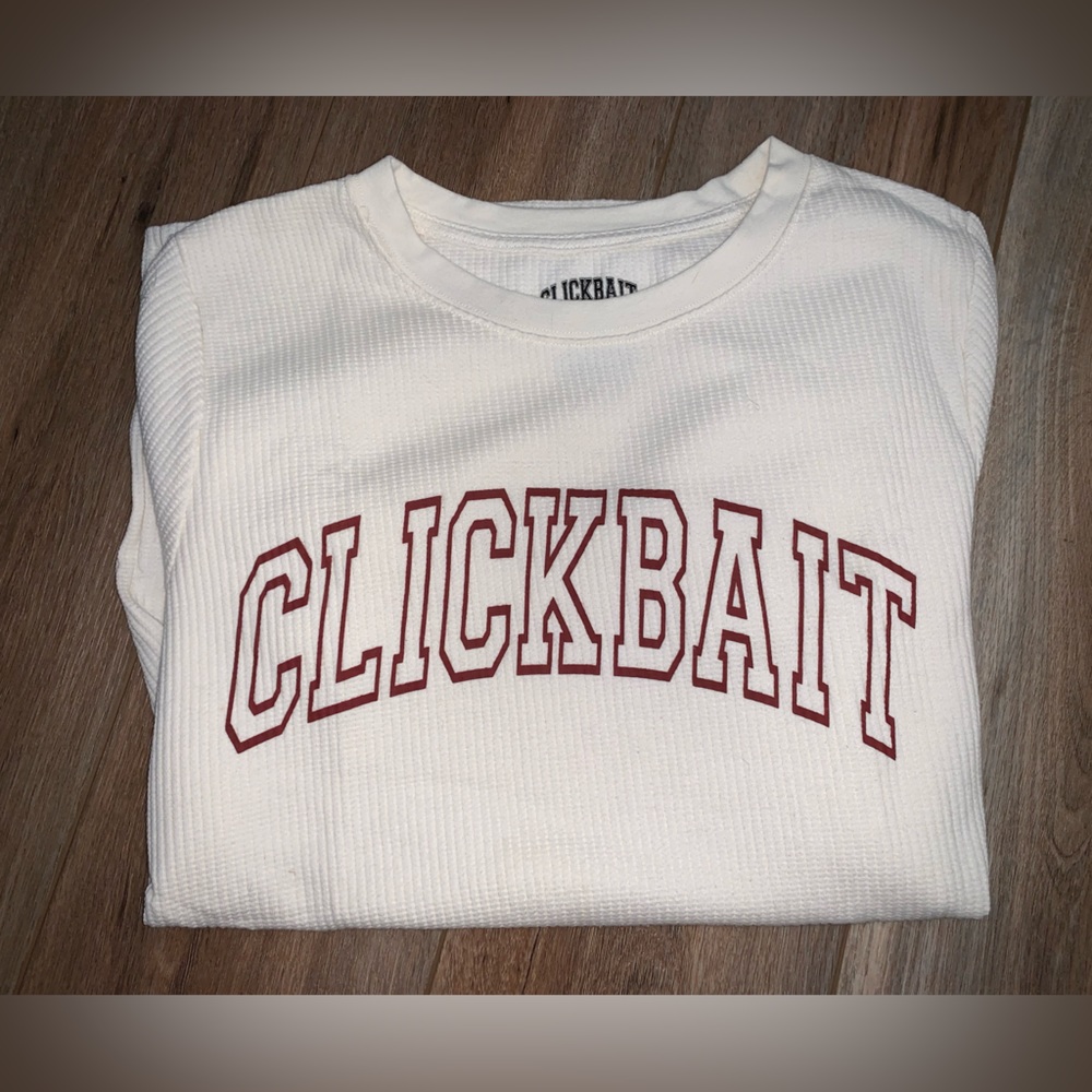David Dobrik CLICKBAIT White Waffle T-Shirt